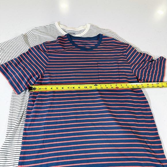 L.L. Bean Men T-Shirt Lot of 2 - Size Large - Striped - Picture 2 of 6